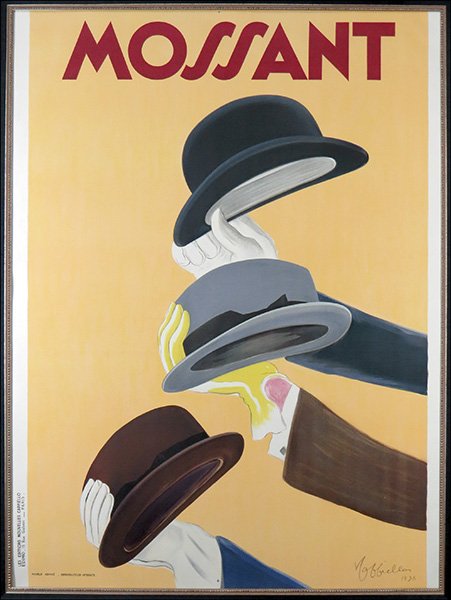 LEONETTO CAPPIELLO (FRENCH, 1875-1942) MOSSANT, 1938.: LEONETTO CAPPIELLO (FRENCH, 1875-1942) MOSSANT, 1938. Lithograph. Published by Edimo, Paris. Frame: 70" x 54". Mounted on a linen back. Provenance: Ross Art Group, Madison Avenue, NYC Sight: 61" x 46"