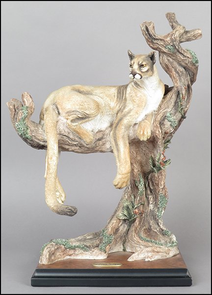 GIUSEPPE ARMANI 'SILENT WATCH' FIGURE.: GIUSEPPE ARMANI 'SILENT WATCH' FIGURE. Signed twice on the sculpture. Edition no. 171/1500. Bearing the Capodimonte 'N' crown stamp. Raised on a base (1.5'' x 10.75'' x 10.75''). With original box 18'