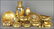 A COLLECTION OF OSBORNE GILT PORCELAIN TABLE ARTICLES.