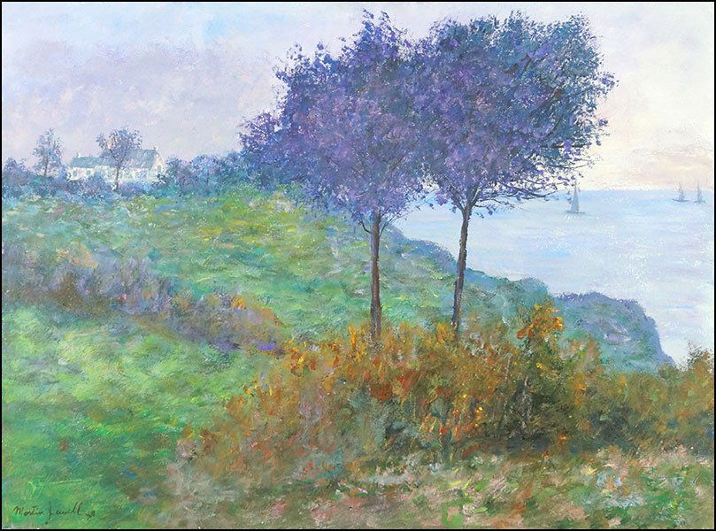 MARTIN JEWELL (AMERICAN, 20TH CENTURY) FALAISE EN: MARTIN JEWELL (AMERICAN, 20TH CENTURY) FALAISE EN BRETAGNE. Oil on canvas. Signed LL. Unframed Canvas: 30" x 40"