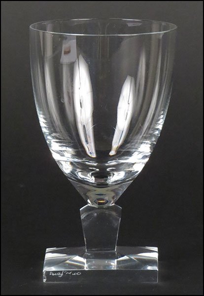 SET OF FIFTEEN ORREFORS STEMMED GOBLETS. Height: 5.5": SET OF FIFTEEN ORREFORS STEMMED GOBLETS. Height: 5.5" $100/$200