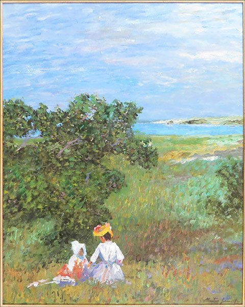 MARTIN JEWELL (AMERICAN, 20TH CENTURY) COLORS OF: MARTIN JEWELL (AMERICAN, 20TH CENTURY) COLORS OF AUTUMN. Canvas: 30" x 24" $100/$200 Oil on canvas. Signed LR. Frame: 39" x 33". Provenance: Luxembourg American Cultural Society