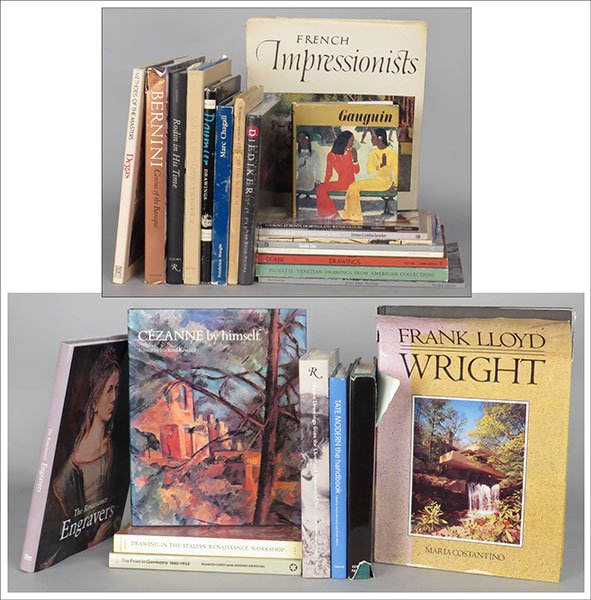 COLLECTION OF ART REFERENCE BOOKS ON DRAWING, ARTISTS,: COLLECTION OF ART REFERENCE BOOKS ON DRAWING, ARTISTS, PAINTING, AND MUSEUMS. $100/$200 Including 'Drawing in the Italian Renaissance Workshop,' 'The Print in Germany: 1880-1933,' Master Drawings' 'Ce