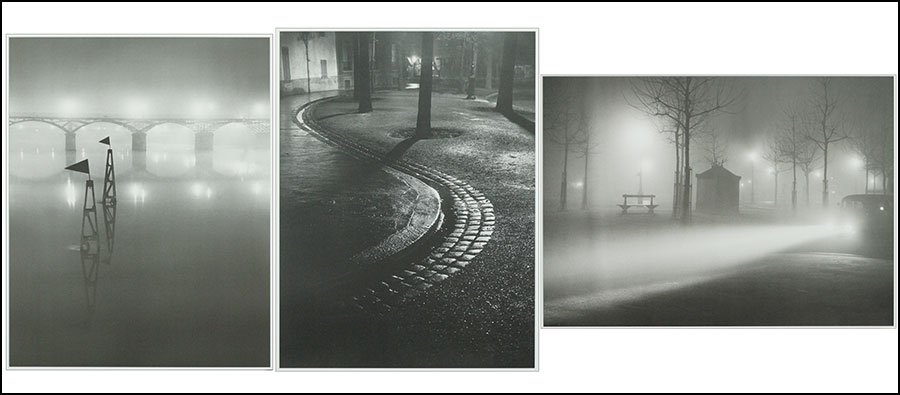 AFTER BRASSAI (HUNGARIAN, 1899-1984) THREE PHOTOGRAPHS.: AFTER BRASSAI (HUNGARIAN, 1899-1984) THREE PHOTOGRAPHS. All reproduction prints. Comprised of "Ponts de Arts", "Paris By Night", and "Broulliard". All framed Largest frame: 41" x 32.5"