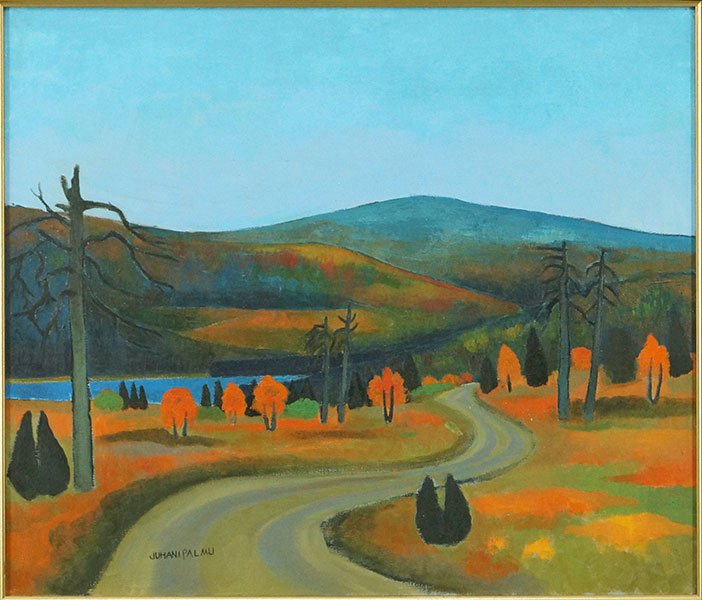JUHANI PALMU (FINNISH, B. 1944) AUTUMN ROAD. (1 of 1)