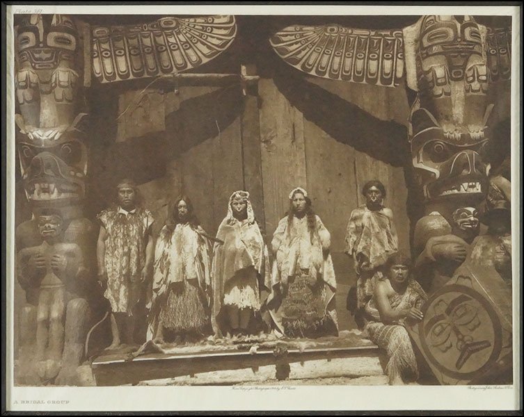 EDWARD SHERIFF CURTIS (AMERICAN, 1868-1952) A BRIDAL: EDWARD SHERIFF CURTIS (AMERICAN, 1868-1952) A BRIDAL GROUP. Photogravure by John Andrews & Son on Japanese Gampi tissue. With a copy of a certificate of authenticity. Print date: 1914. Plate 361 upper