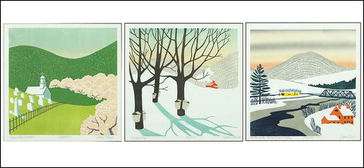 SABRA FIELD (AMERICAN, B. 1935) THREE WOODCUT PRINTS. - Dec 06, 2014