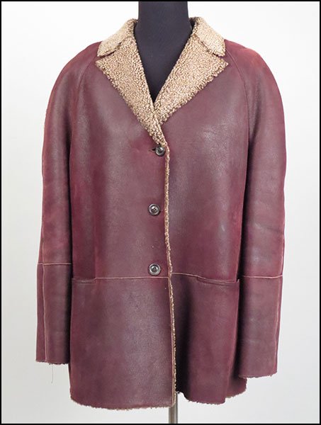 A PIAZZA SEMPIONE LAMB LEATHER JACKET.: A PIAZZA SEMPIONE LAMB LEATHER JACKET. Labeled. With front slash pockets and a notched collar. Provenance: From the Estate of Frances R. Dittmer Italian size 48 // Women's US 14
