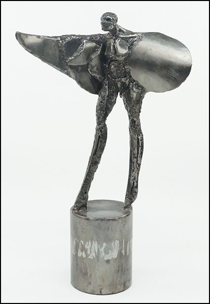 TED GALL (AMERICAN, B. 1941) WARRIOR.: TED GALL (AMERICAN, B. 1941) WARRIOR. Steel sculpture, signed on base 20" x 12" x 4.5"