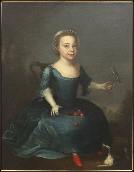 BRITISH SCHOOL (19TH CENTURY) YOUNG GIRL IN BLUE.: BRITISH SCHOOL (19TH CENTURY) YOUNG GIRL IN BLUE. Oil on canvas. Unsigned. Canvas is lined Canvas: 36'' x 28'' Frame: 43.5'' x 35.5''