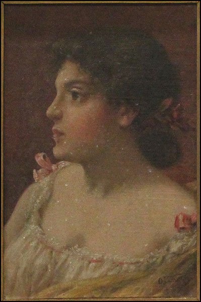 ALDRICH 'OTTO' FARSKY (AMERICAN, 1895-1968) PORTRAIT OF: ALDRICH 'OTTO' FARSKY (AMERICAN, 1895-1968) PORTRAIT OF A WOMAN. Oil on canvas mounted to board. Signed lower right Canvas: 9'' x 6'' Frame: 13'' x 9.75''