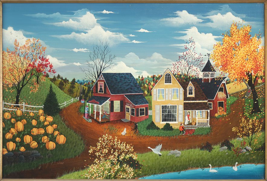 ROBERT LOGRIPPO (AMERICAN, B. 1947) NOVEMBER'S EVE.: ROBERT LOGRIPPO (AMERICAN, B. 1947) NOVEMBER'S EVE. Oil on canvas. Signed LL Sight: 23.5" x 35.5" Frame: 32" x 44"