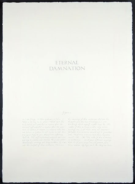CLAUDIA HART (AMERICAN, B. 1955) UNTITLED-ETERNAL: CLAUDIA HART (AMERICAN, B. 1955) UNTITLED-ETERNAL DAMNATION ACCESSION #4974. Oil on linen. Bearing a "Barbara Krakow Gallery, Newbury Street, Boston" label en verso. Dated 1989, stretched but unframed