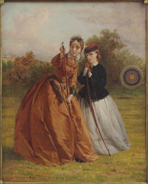 GEORGE H. HAY (SCOTTISH, 1831-1913) THE ARCHERS.: GEORGE H. HAY (SCOTTISH, 1831-1913) THE ARCHERS. Oil on canvas, signed "G. Hay" LL Canvas: 21" x 16"