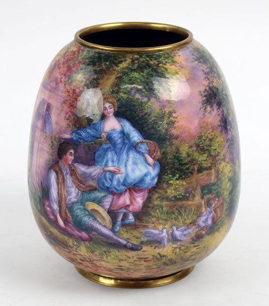 A French Enamel Vase. (1 of 1)