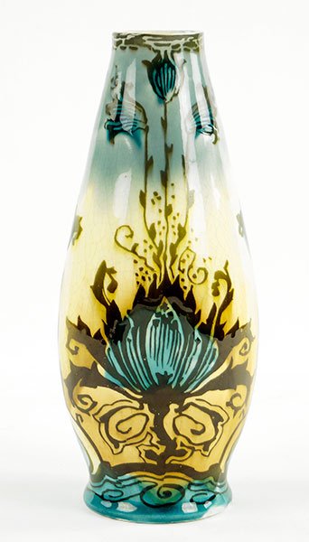 A Minton Secessionist Vase.: A Minton Secessionist Vase. Height: 9.5"