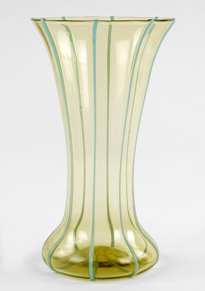 A Steuben Clear Amber Glass Vase. (1 of 1)