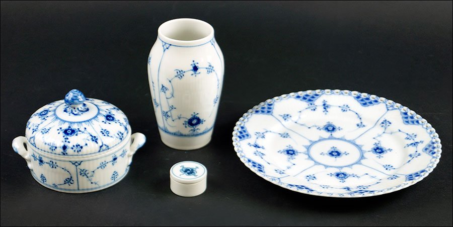 A Group of Royal Copenhagen Table Articles in the Blue (1 of 1)