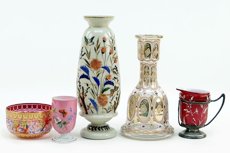 A Collection of Enameled Glass. (1 of 1)