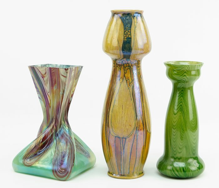 An Italian Painted Ceramic Vase. (1 of 2)