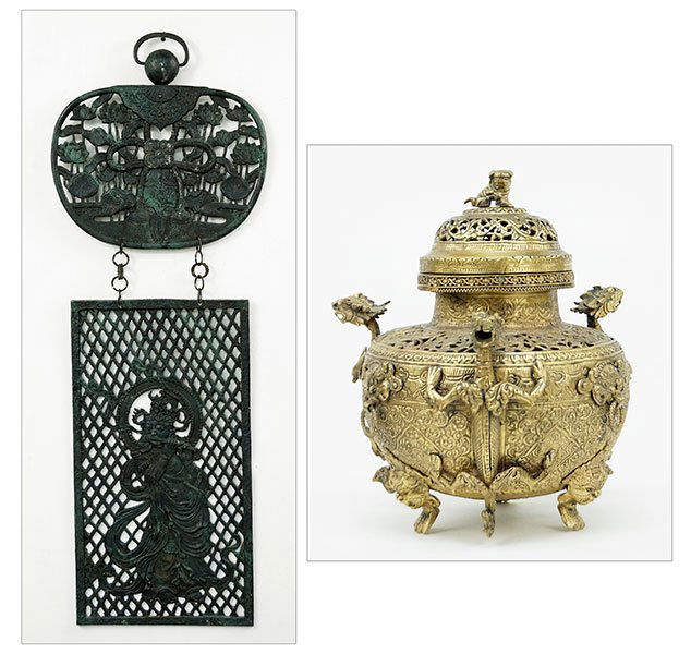 A Southeast Asian Brass Incense Burner. (1 of 3)