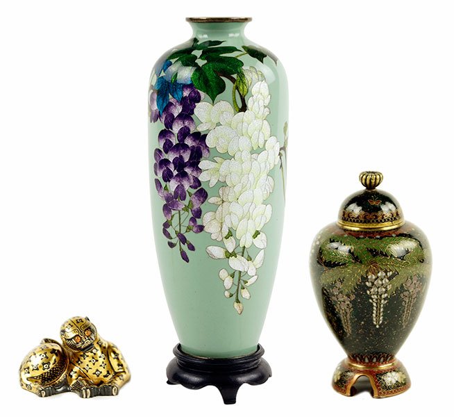 A Chinese Sterling Silver and Enamel Animal. (1 of 4)