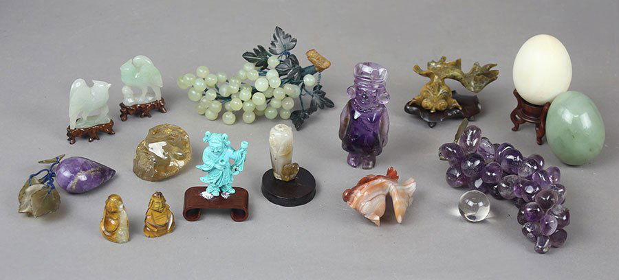 A Collection of Carved Asian Objects. (1 of 1)