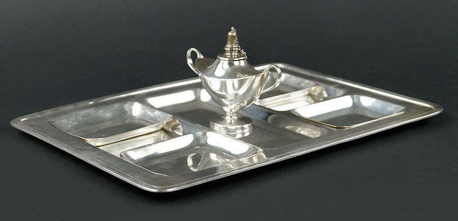 An American J.E. Caldwell Sterling Silver Cigar Stand. (1 of 1)