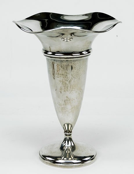 An American Weighted Sterling Silver Vase. (1 of 1)