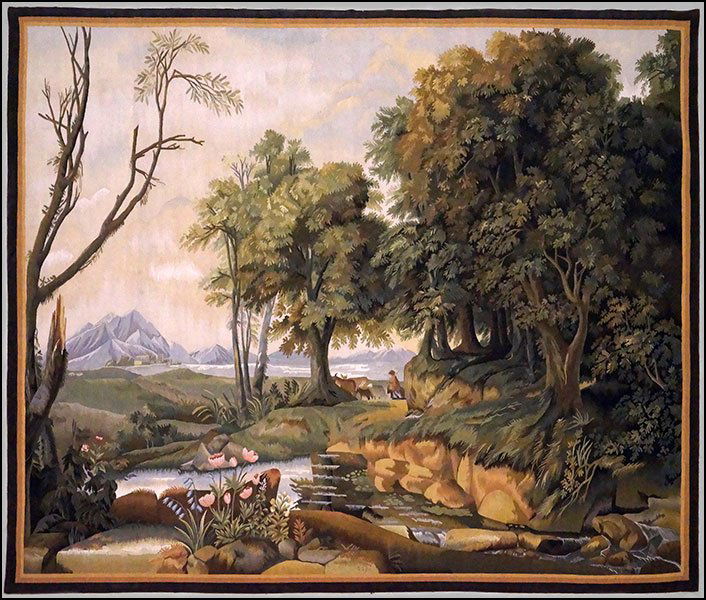 A 19th Century Continental Tapestry. (1 of 1)