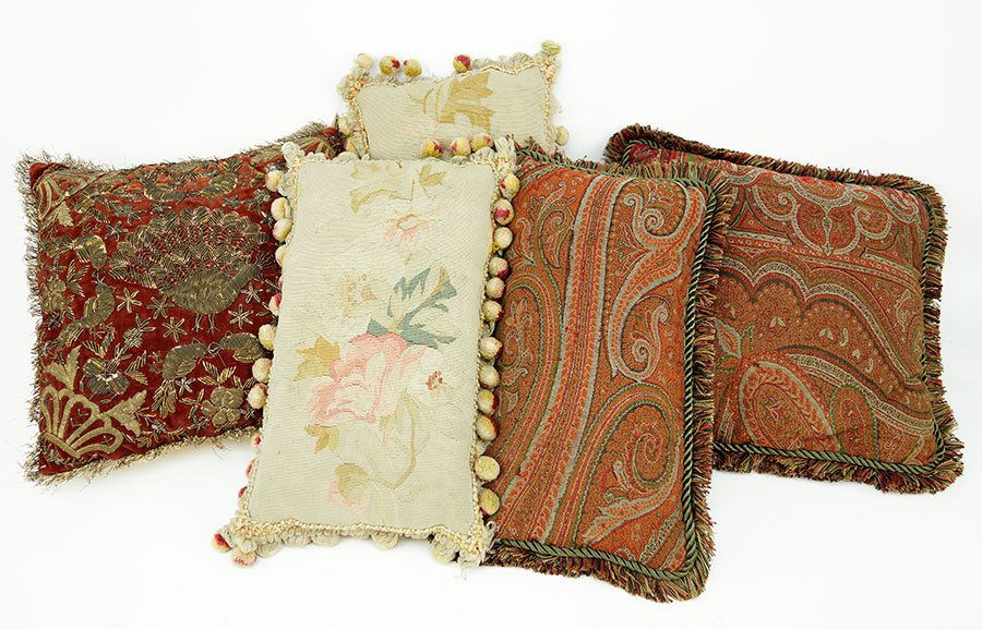 Two Antique Tapestry Pillows. (1 of 1)