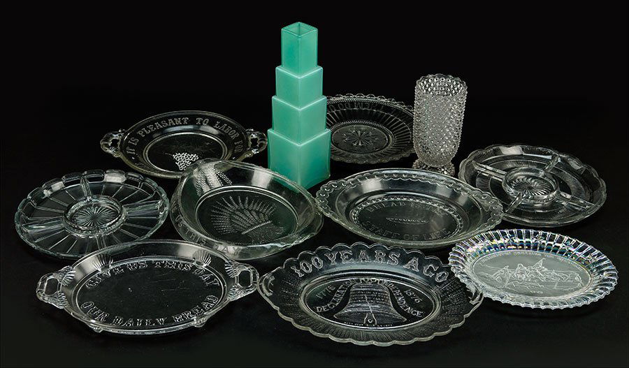 A Bertil Vallien For Kosta Boda Decorative Glass Item.: A Bertil Vallien For Kosta Boda Decorative Glass Item. Together with a number of glass dishes and one glass vase Height: 12"