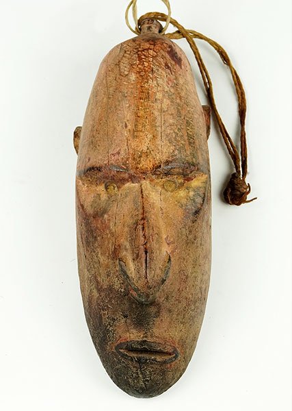 A Carved Wood African Mask.: A Carved Wood African Mask. From the Iatmul Tribe, Sepik River, Papua New Guinea 15" x 5"