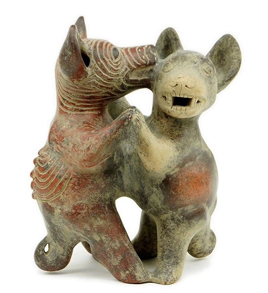 A Pre-Colombian Style Ceramic Sculpture.: A Pre-Colombian Style Ceramic Sculpture. Height: 10.5"