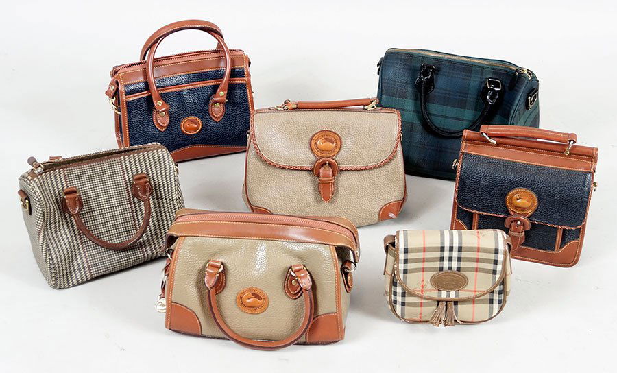 A Collection of Handbags.: A Collection of Handbags. Comprising four Dooney & Burke, Two Ralph Lauren, and one Burberry
