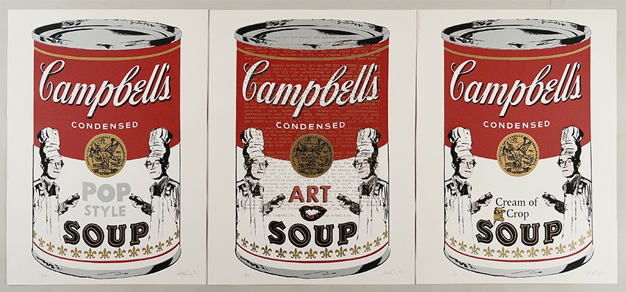 Michael McKenzie (American, B. 1953) Souperman.: Michael McKenzie (American, B. 1953) Souperman. A portfolio of six color serigraphs. Each is pencil signed and dated '92 LR and pencil numbered 12/30 LL Each: 26" x 20"
