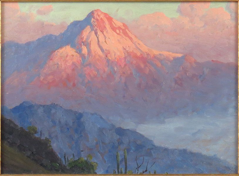 Benito Ramas Catalan (1888-1961) The Mountain.: Benito Ramas Catalan (1888-1961) The Mountain. Oil on canvas. Signed "Ramos Catalan" on lower edge of stretcher. Canvas was cut down from a larger size Canvas: 9" x 12"