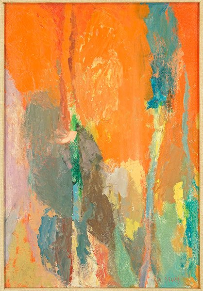 Arthur Osver (American, 1912-2006) Untitled.: Arthur Osver (American, 1912-2006) Untitled. Oil on canvas, signed 15.75"x10.50"