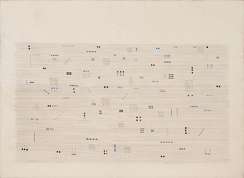 Gene Davis (American, 1920-1985) Sky Code.: Gene Davis (American, 1920-1985) Sky Code. Acrylic on canvas, 1982, signed, dated and titled on verso, Provenance: Hokin Gallery, Chicago 60"x72"