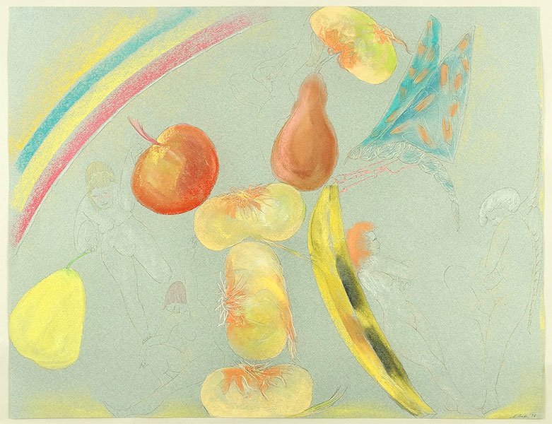 Stanley Boxer (American, 1926-2000) Senseless Disarray: Stanley Boxer (American, 1926-2000) Senseless Disarray Without A Party. Ink, pencil, and pastel on paper. Pencil signed and dated '76 LR. Together with a Hokin Gallery label Sheet: 19.5" x 25.5"