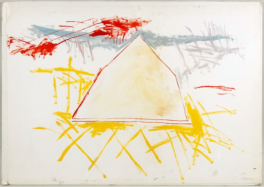 Jose Manuel Broto (Spanish, B. 1949) Untitled.: Jose Manuel Broto (Spanish, B. 1949) Untitled. Gouache. Pencil signed and dated '81 LR Sheet: 27.5" x 39.25"
