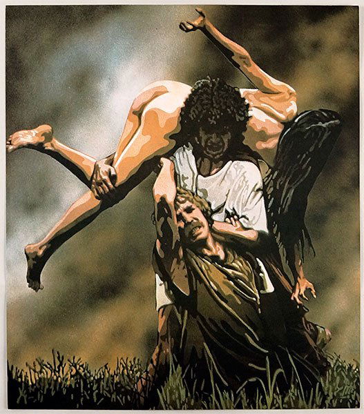 John Clem Clarke (American, B. 1937) Rape Of The Sabine: John Clem Clarke (American, B. 1937) Rape Of The Sabine Women. Four color offset lithographs. Each signed and numbered 113/125, 114/125, 115/125, and 118/125 en verso Each: 26" x 22.25"