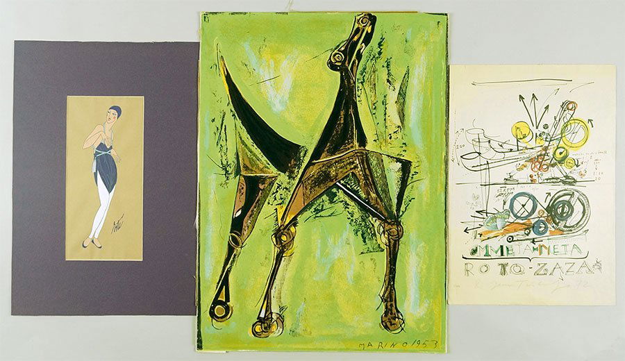 A Collection Of 20th Century Prints.: A Collection Of 20th Century Prints. Comprising works by or after Marini, Calder, Giacometti, Corbusier, Erte, Jansem, and others Largest: 23.5" x 16.75"