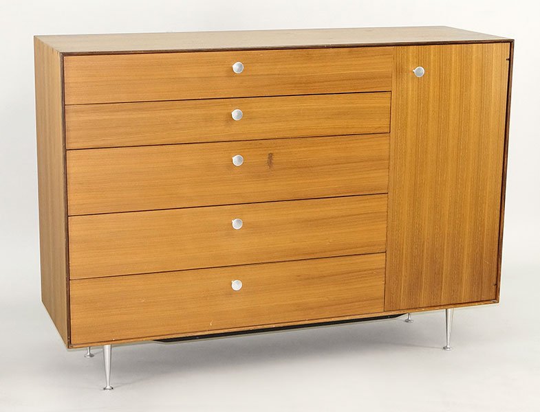 A George Nelson 'Thin Edge' Walnut Cabinet. (1 of 1)