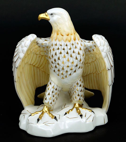 A Herend Hungary Porcelain Eagle Figure. (1 of 2)
