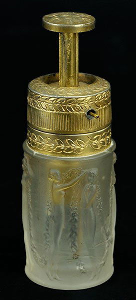 An R. Lalique Frosted Glass Perfume Atomizer. (1 of 1)