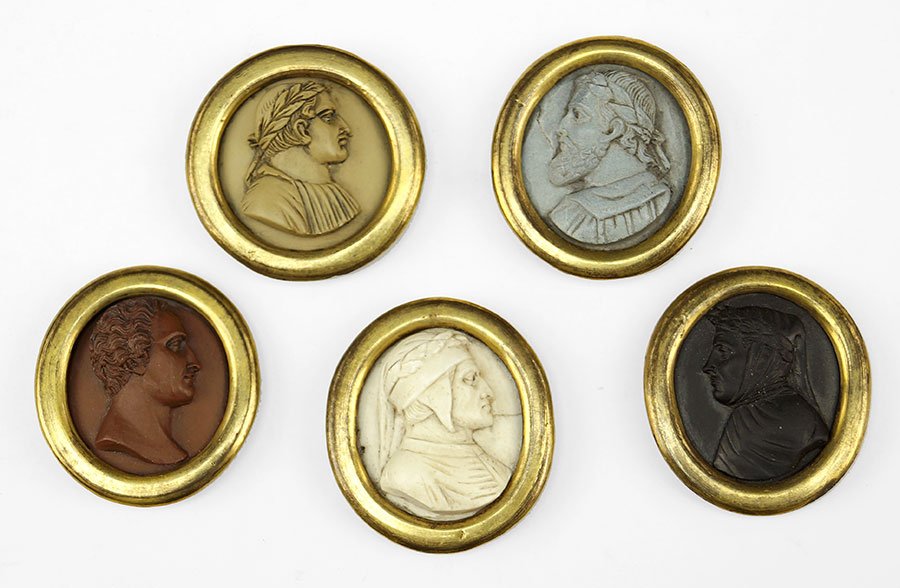 A Collection of Five Grand Tour Cameos. (1 of 1)