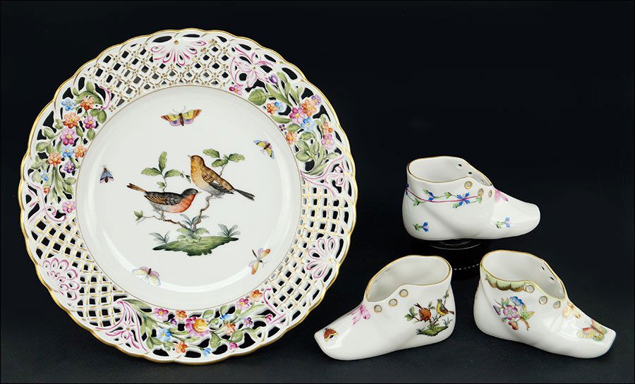 A Herend Reticulated Porcelain Plate. (1 of 1)