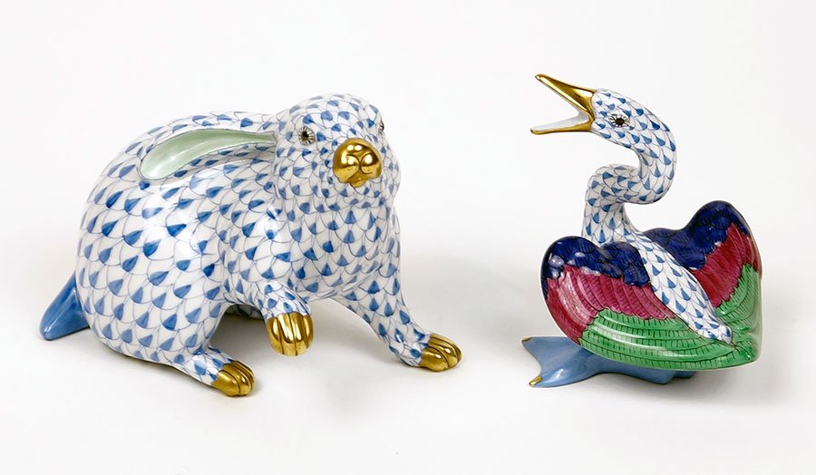 A Herend Porcelain Rabbit. (1 of 2)