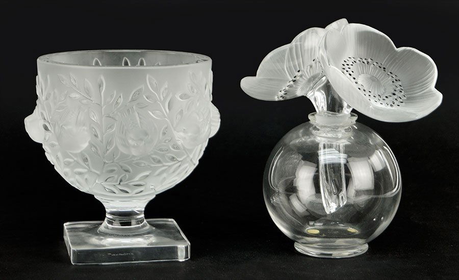 Lalique Crystal 'Elizabeth' Footed Bowl. (1 of 1)